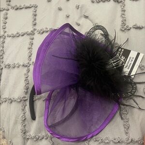 Chic Purple and Black Fascinator by